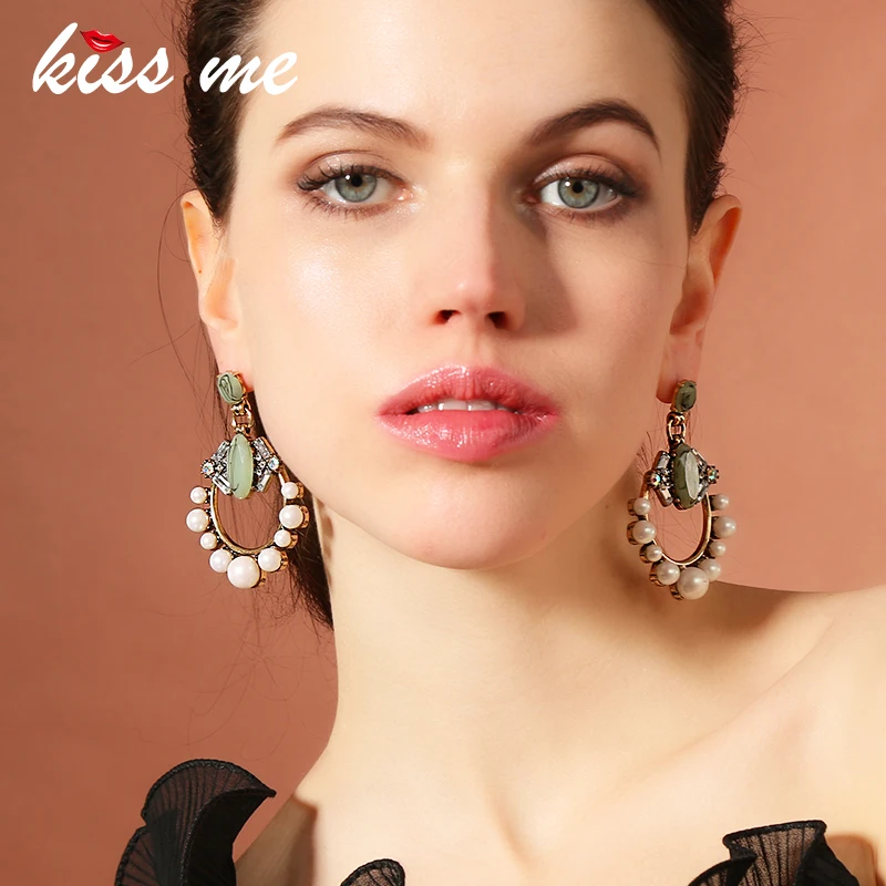 KISS ME новые массивные серьги 2017 Рождественская горячая Распродажа геометрические