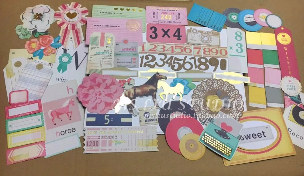 

79pcs paper Meno Cardstock Die Cut Shape for Scrapbooking Happy Planner/Card Making/Journaling Project Craft