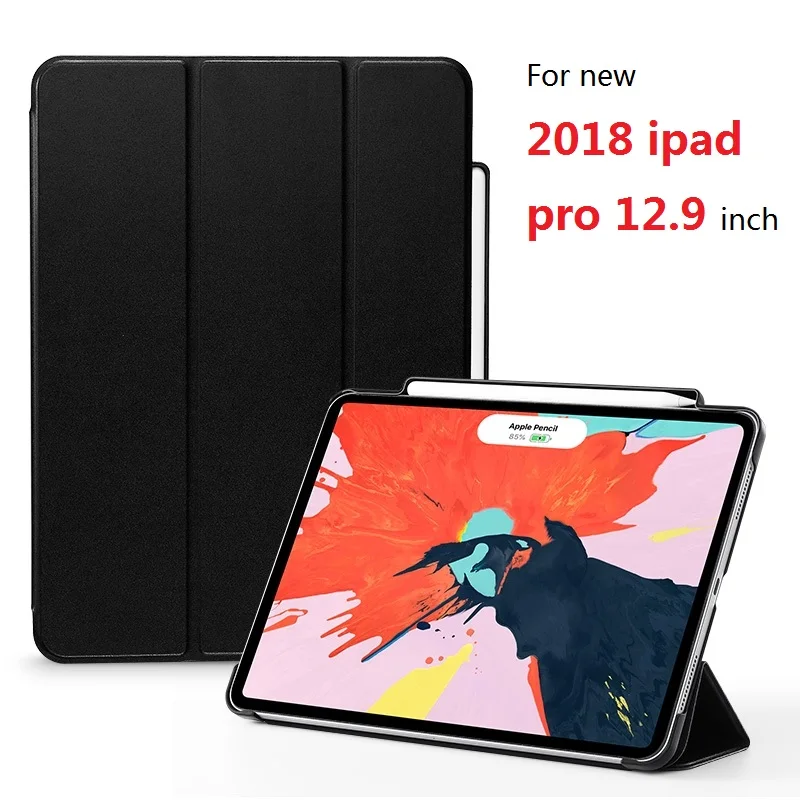 

Magnetic Smart Case for new iPad Pro 12.9 inch 2018 Cover Trifold Stand Magnet Case Magnetic Attachment Rubberized Cover