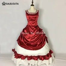 Красное/синее маскарадное платье; винтажное платье принцессы в викторианском стиле; театральная одежда для сцены