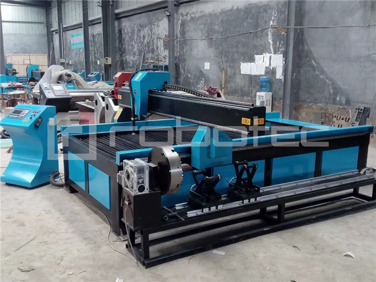 Big Round Tube CNC Flame Plasma Cutting Machine Price 1325/1530 4 axis Metal Pipe Plasma Cuting Machine With Rotary And Marking