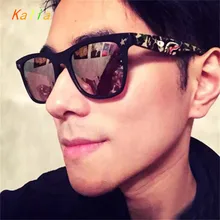 Kalia brand Same Brand Designer Shark Print Leg Sunglasses For Men Women Camouflage Square Mirror Reflective Sun Glasses 929