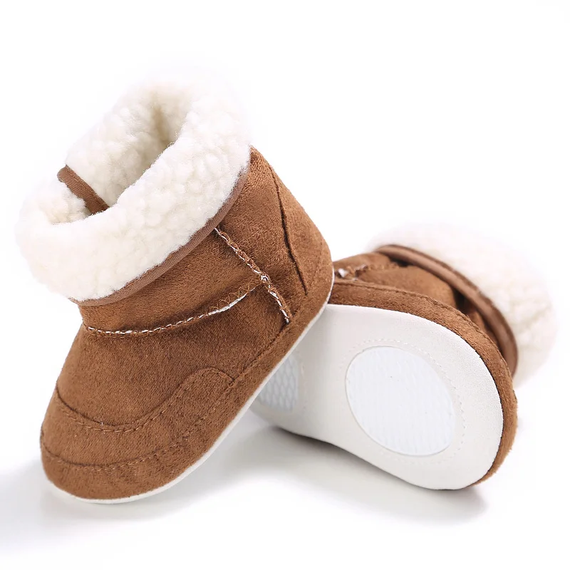 E & Bainel/Новая зимняя очень теплая обувь для новорожденных девочек, обувь для малышей, мягкие Нескользящие ботинки на резиновой подошве