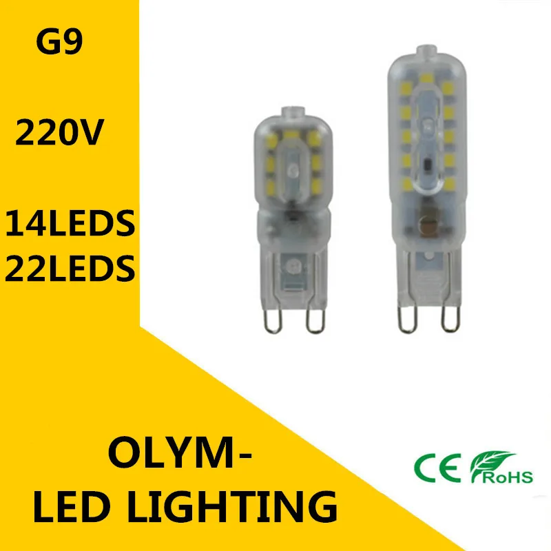 2017 NEW g9 14 LEDS 22 LEDS AC220V 230V 240V G9 lamp bulb Led SMD 2835