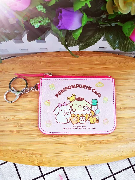 Pom Purin Fashion oroll модная аниме PU карточка для связки ключей брелок для ключей монета держатель для ключей подвеска унисекс на молнии подарки Новинка - Цвет: see chart