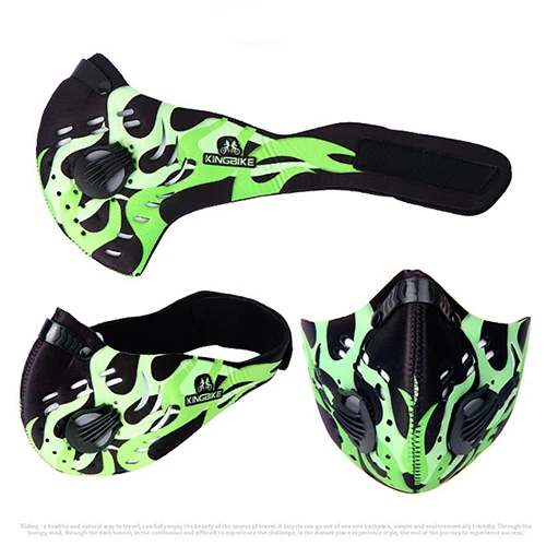 BATFOX дышащая маска для лица для бега горная дорога CS Спорт на открытом воздухе полиэстер обучение тушь для ресниц маска Велоспорт маска Крышка - Цвет: green