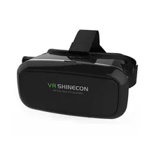 High Quality VR Shinecon Virtual Reality 3D Glasses Headband Cardboard Headmount Mobile 3D Movie Games for 4.7-6″ Smartphone