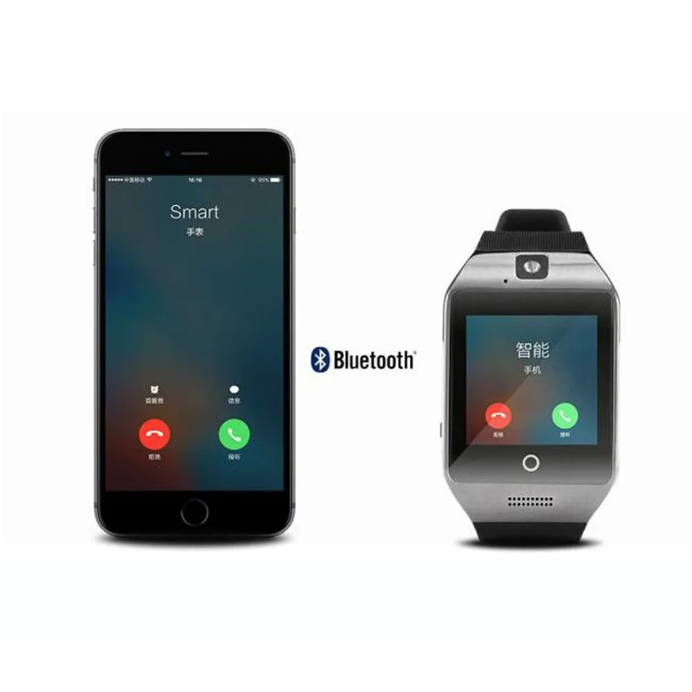 Q18 Bluetooth Смарт-часы с камерой GSM камера вставные TF карты телефон часы для Android и iPhone совместимый умный Браслет