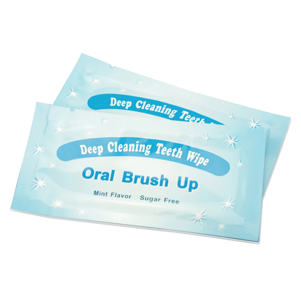 Finger Brush Deep Clean Teeth Wipe Oral Brush Up Ups Mint Flavor Sugar