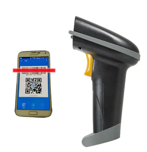  USB Bar Code Long Scan Handheld CCD Red light Barcode Scanner Reader Holder Stand 