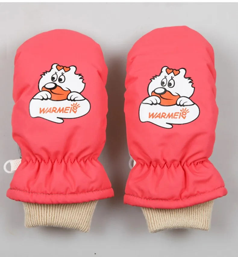 Free Shipping Winter Outdoor Hand Warming Skiing Mittens Kids Waterproof Windproof Gloves for 1-8 year-old Children Boys Girls (15)