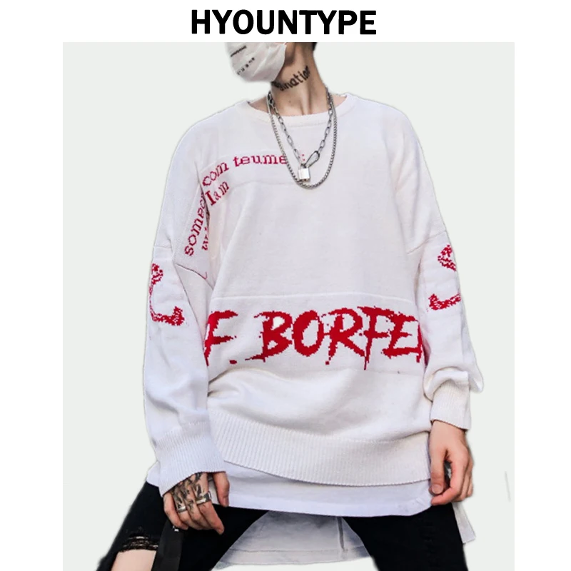Hip Hop Hooded Sweaters Men Winter Oversized Knitwear main image 1