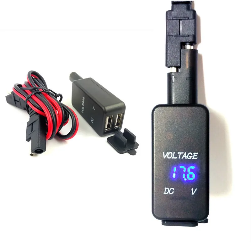 Водонепроницаемый Автомобильный мотоцикл SAE двойной USB порт адаптер питания