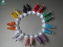 7 5cm Magic stickers canvas sneakers shoes For doll 1 3 1 4 BJD 16 Inch