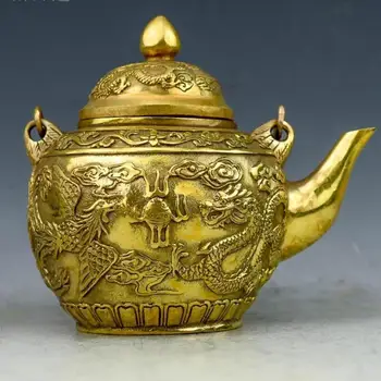 

DJ copper flagon Dragon and Phoenix Cheng Xiang teapot Kettle Home Decoration Decoration