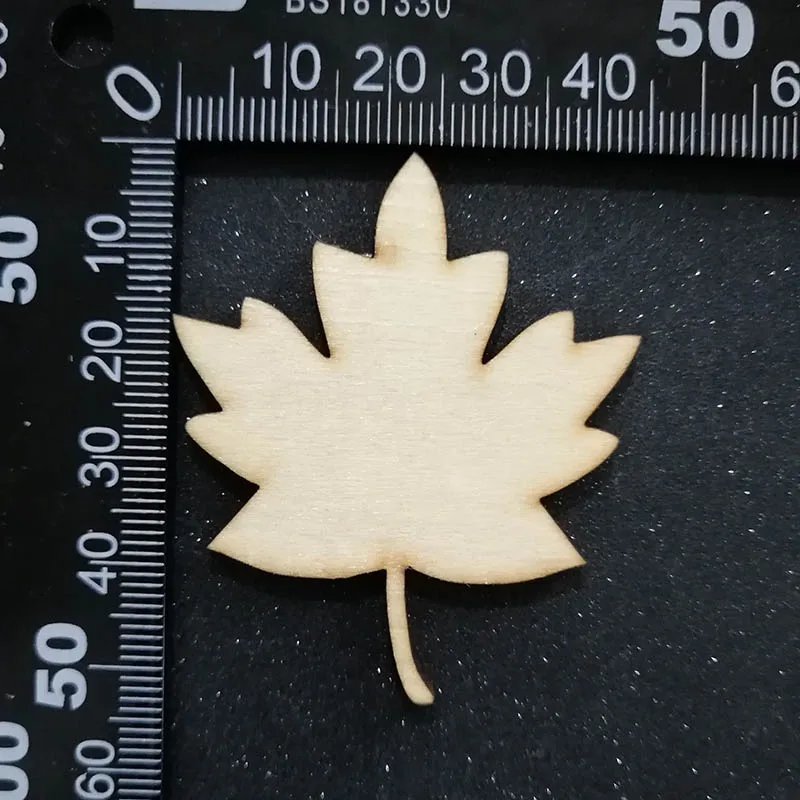 

50pcs Maple Leaf Wood Decoration Rustic Wooden Blanks Laser Cut Tag DIY Craft Supplies Scrapbooking Earring Necklace Accessories