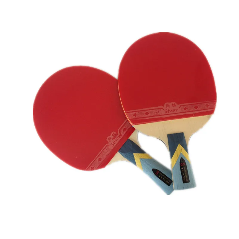

Table Tennis Bat Racket Long Short Handle Ping Pong Paddle Racket Set Double Face Pimples In