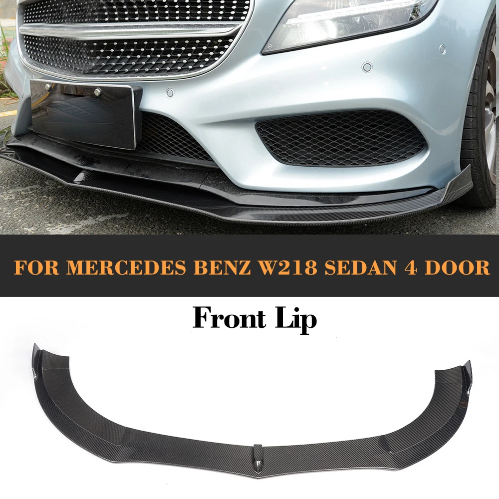 Carbon Fiber Car Front Bumper Diffuser Lip Spoiler for Mercedes Benz