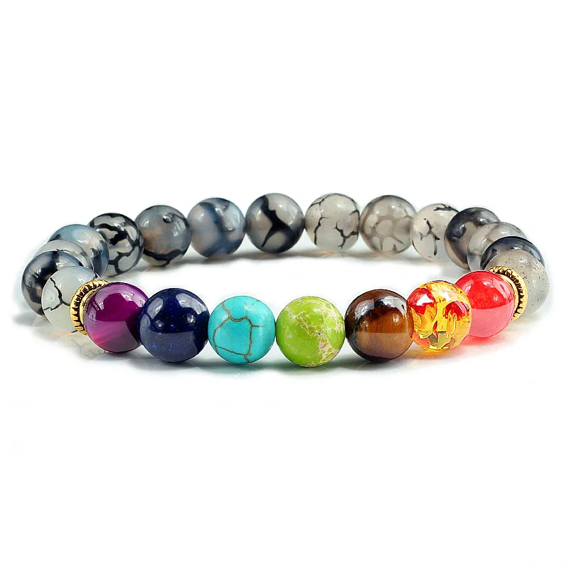 

7 Chakra Bracelets Natural Stone Bracelet Healing Balance 8mm Beads Buddha Reiki Prayer Women Meditation Bangles Jewelry Gifts