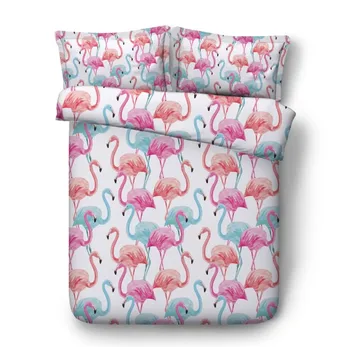 

Flamingo Bedding sets 3D Comforter set duvet cover bed sheet Super King queen size full double twin quilt doona bedspread 5PCS