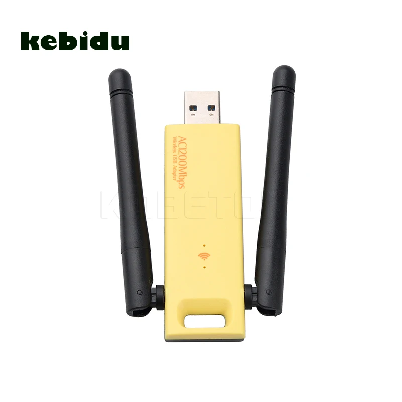 

kebidu 1200mbps High Speed Wireless USB Adapter 5Ghz 2.4Ghz Adapter 802.11ac RTL8812 Chipset Aerial Dongle USB Network Card