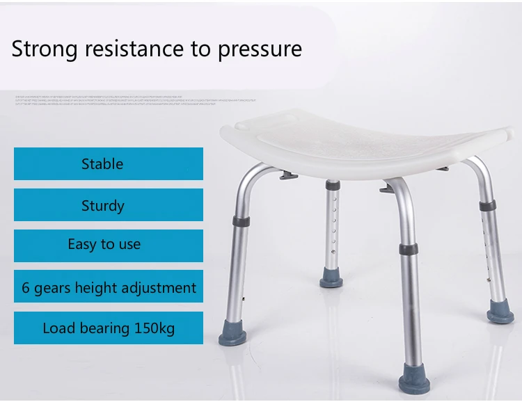 Прочный купания стул многофункциональный Ванная комната стула отдыха беременных Для женщин старики Алюминиевый Сплав Душ нескользящей стул стул