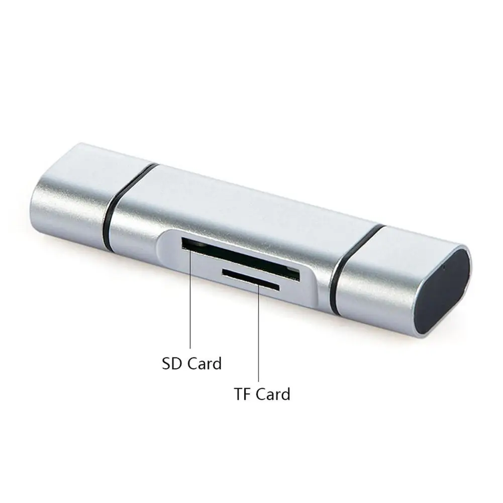 5-в-1 Тип C OTG кард-ридер с флеш-накопитель USB с гнездовым Интерфейс для ПК USB 2,0 чтения TF слот для карт памяти для устройства чтения sd-карт