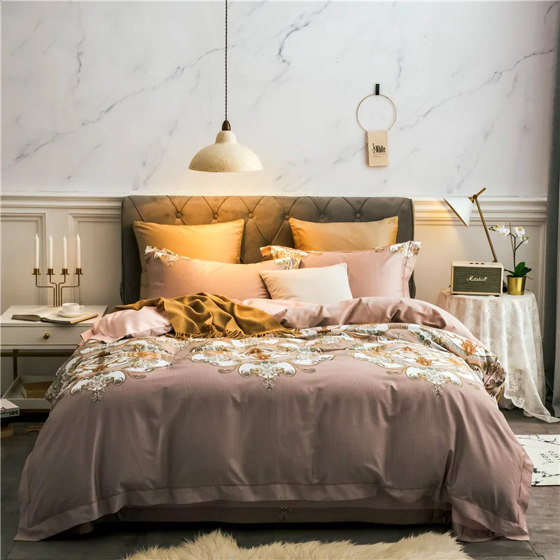 

Bohemian bedding sets 4pcs Mandala duvet cover set Flat sheet Pillowcase Queen/king size bedding set egyptian cotton bed linens