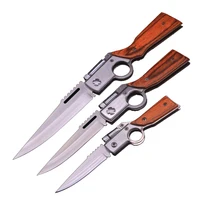 Hot sale LED light AK folding knife spring steel outdoor folding camping knife tactical carry multifunction knife