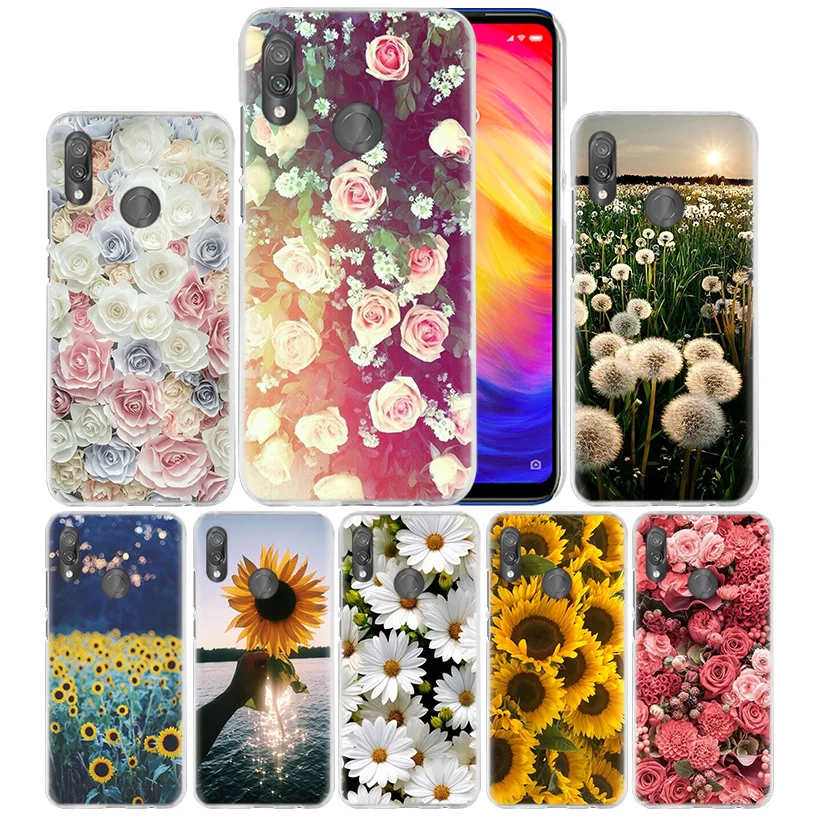 

Sunflower Rose Case for Xiaomi Redmi Go Note 7 6 6A Pro S2 5 5A 4X Mi A1 A2 9 Mix 3 5G 8 lite Play F1 Hard PC Phone Cover Coque