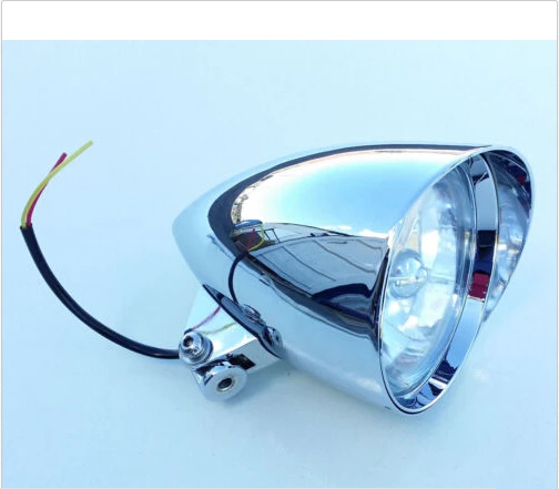 

Chrome Silver Bullet Motorcycle Head Light Headlight for Harley Davidson Chopper