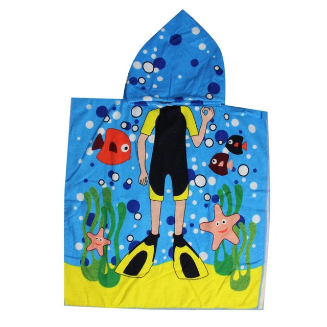 boys shark hooded towel microfiber beach swimming beach towel