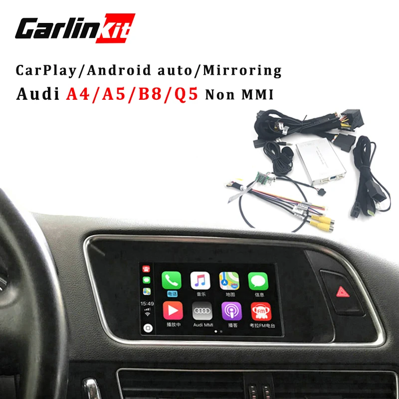 

Carlinkit Video Interface With Carplay Screen Mirroring Functions for A4 A5 B8 Q5 Without MMI With Audi Concert Symphony Model