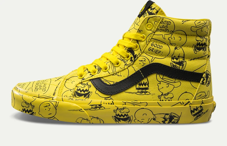 Buy Yellow Vans Old Skool Kicks Cartoon Snoopy High Top Buy Yellow Vans Old Skool Kicks Cartoon Snoopy High Top