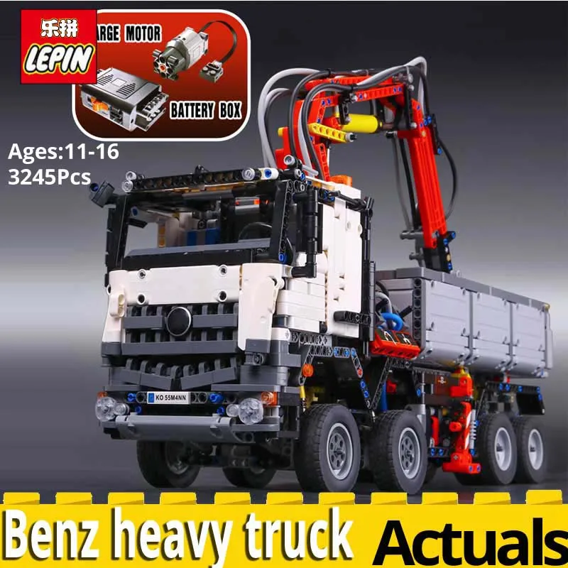

KING 90005 Compatible LEGOinglys 42043 technic 20005 Arocs truck model kit building blocks Brick birthday child educational toys