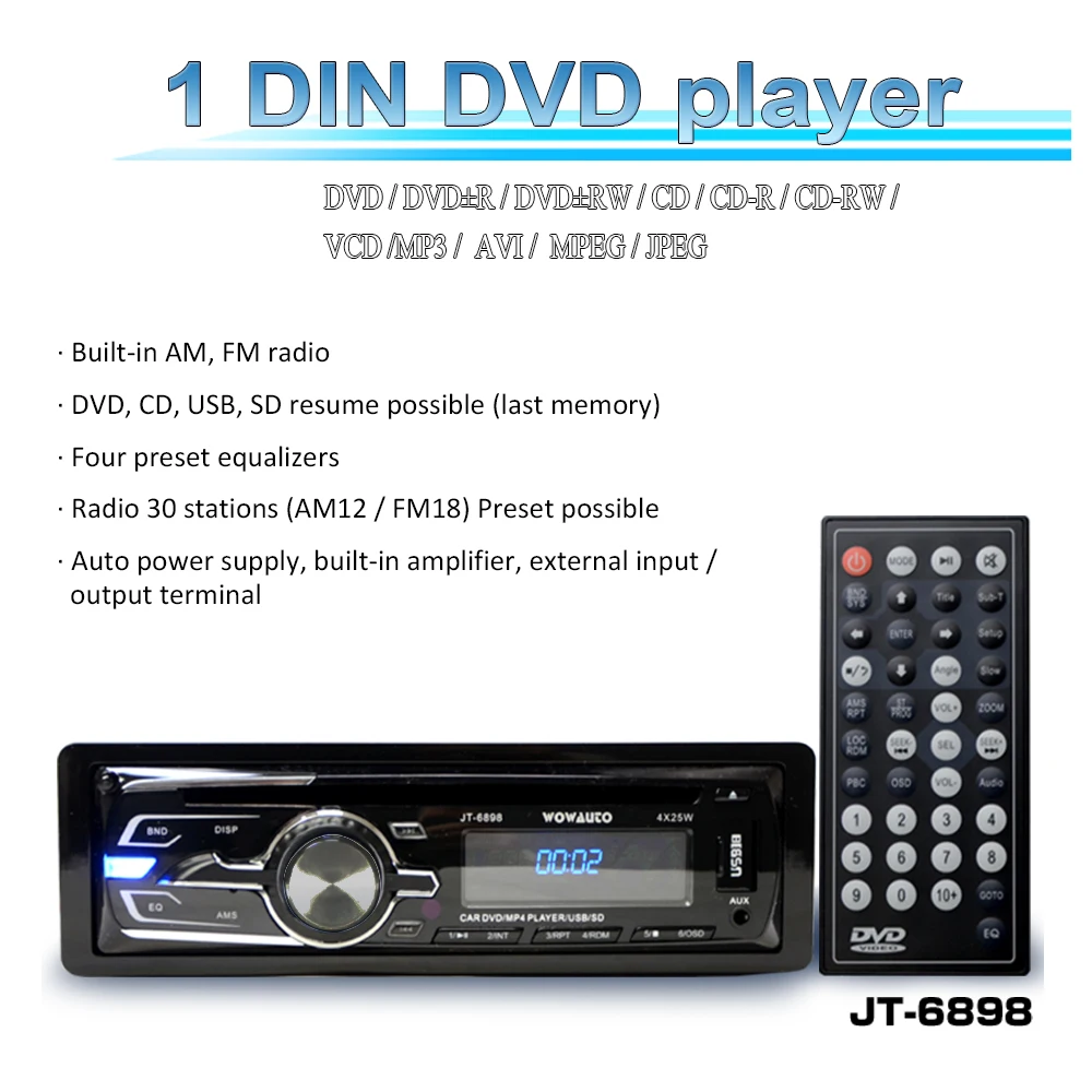 Wowauto 1 Din Car Cd Dvd Player Mp3 Fm Built In Amplifier Am Audio Usb Sd Remote Control Car Cd Mp3 Car Cd Player1 Din Cd Aliexpress Wowauto 1 Din Car Cd Dvd Player Mp3 Fm Built In Amplifier Am Audio Usb Sd Remote Control Car Cd Mp3 Car Cd Player1 Din Cd Aliexpress