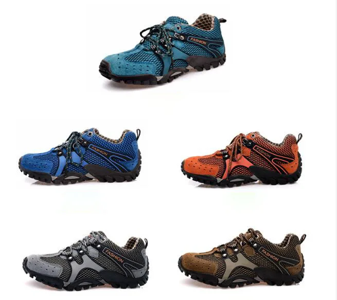 

Women outdoor walking shoes breathable genuine leather climbing trekking shoes ladies non-slip anti-hit walking wading sneakers