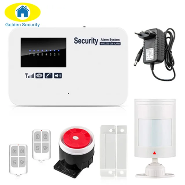 

Golden Security Wireless GSM Home Alarm System SMS Autodial House Home Security System Intruder Alarm Russian/English Voice