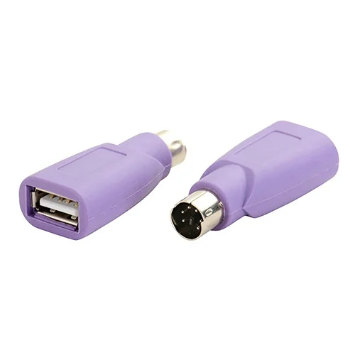 Адаптер Фиолетовый USB в PS2 PS/2 для клавиатуры мыши и конвертер 2 шт.|Компьютерные
