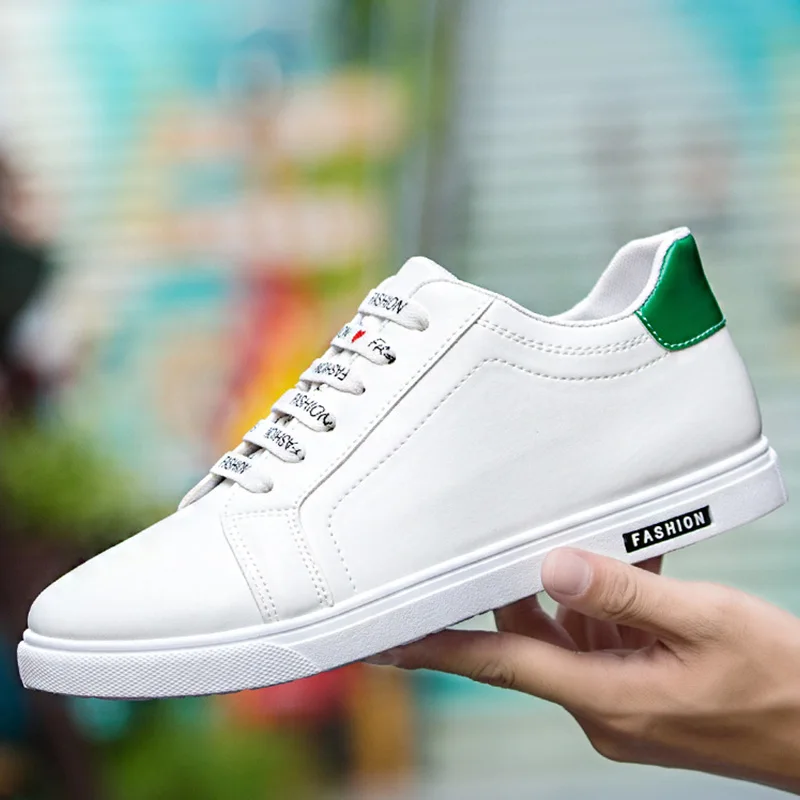 Leather sneakers casual shoes men white sneakers flat 2019 new arrival designer laces comfort sneakers sport shoes man