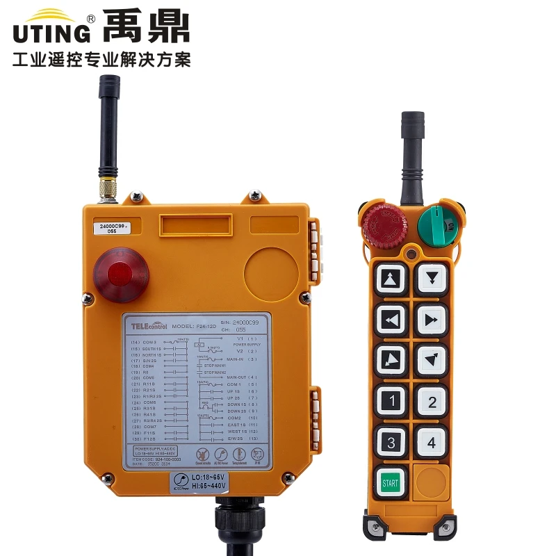 

Telecontrol F24-10D industrial radio remote control AC/DC universal wireless control for crane 1transmitter and 1receiver