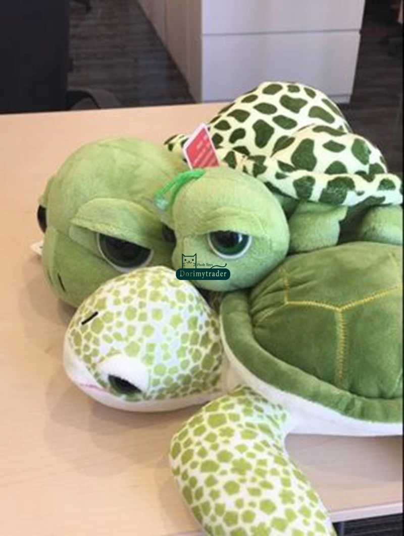 Dorimytrader pop cuddly soft anime turtle plush pillow toy stuffed cartoon tortoise doll animal toys kids gift Christmas Gift 43inch 110cm DY61848(5)
