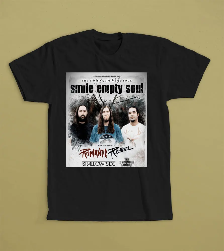 SMILE EMPTY SOUL THE SHAPESHIFTER TOUR POST GRUNGE BAND футболка S M L XL 2XLsummer Лидер продаж Новая с принтом