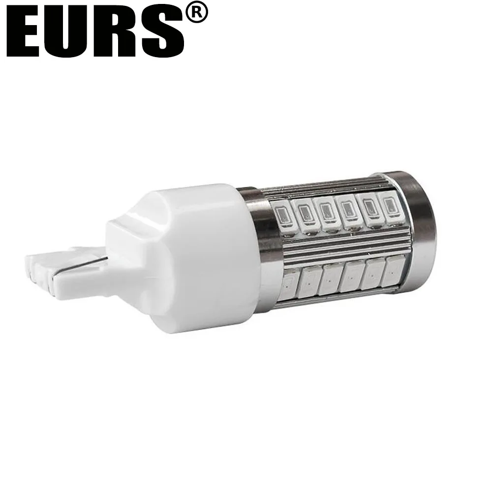 EURS 2 шт. красный белый желтый 33 SMD 5630 5730 светодиодный T20 7440 W21W WY21W мотоцикл
