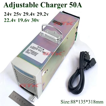 

24v 25.5v 29.4v 22.4v 19.6v 29.2v 30v Real 50A charger for lipo LTO Lithium titanate lifepo4 Adjustable 60V 25A 30A 3000w power
