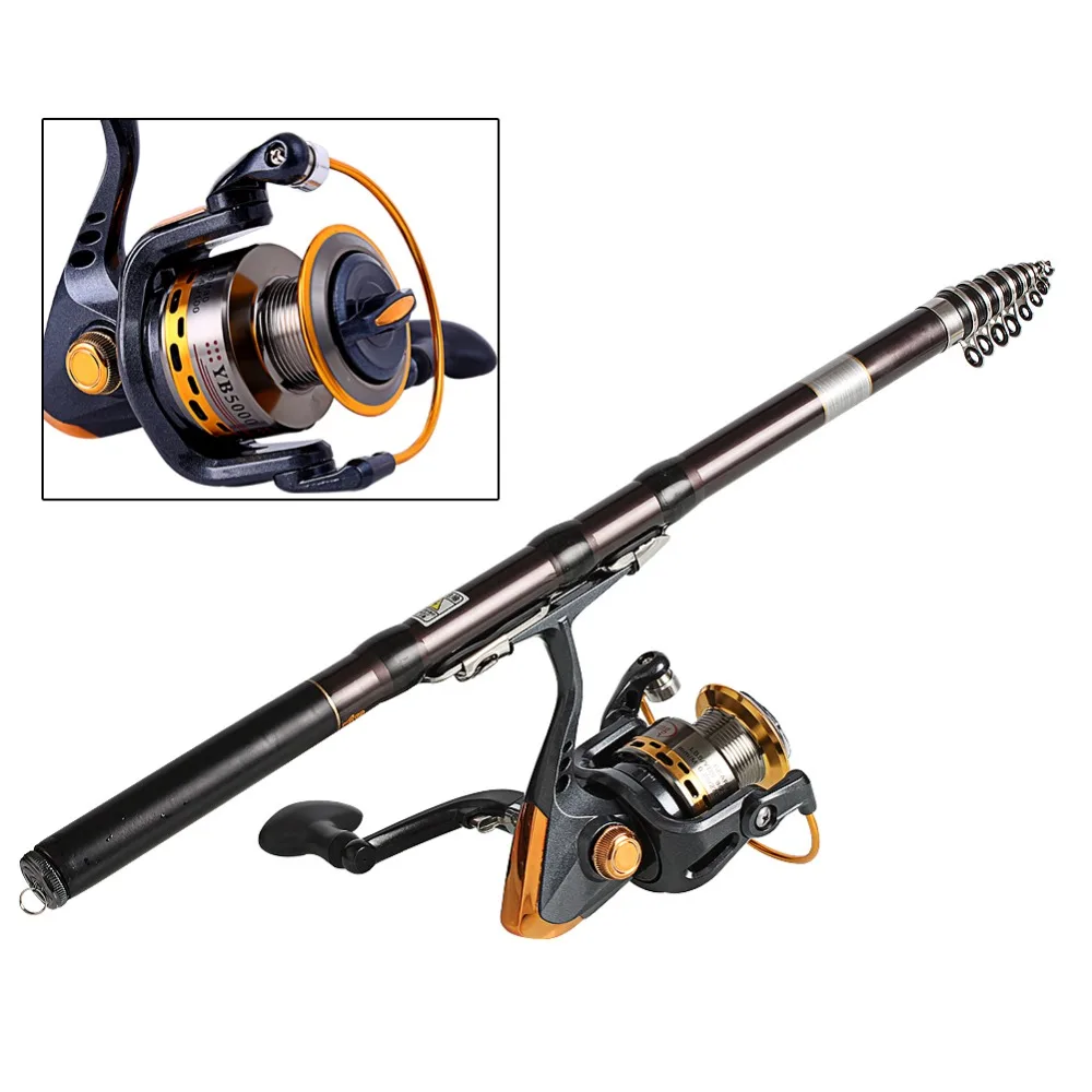 Sougayilang 99 Carbon Fiber 2.4M Fishing Rod Super Hard Telescopic
