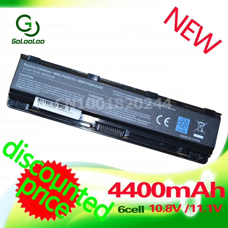 

Golooloo 4400mAh laptop Battery For Toshiba PA5024U-1BRS Satellite S840D S845 S845D S870D S870 S850 s875 s875d S850D S855 S855D