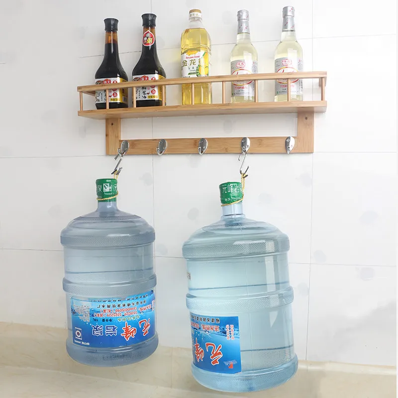  Kitchen shelves multi-functional storage rack wall-mounted space-saving wall perforated seasoning r - 32908548702
