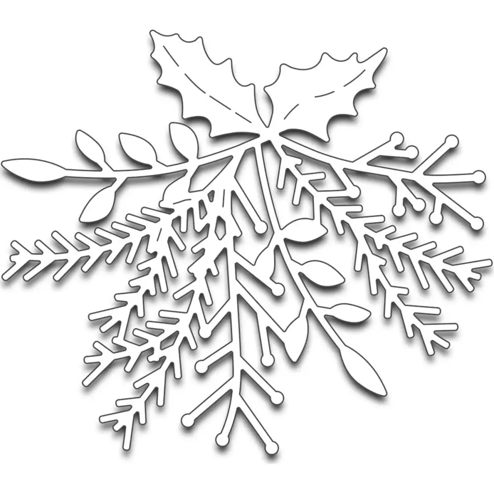 Winter Garland Tree Cutting Dies Stencil for DIY Scrapbooking Stamping