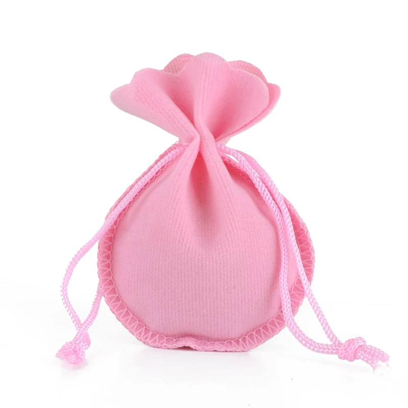 10 шт. 7x9 см ювелирные изделия свадебный подарочный мешочек Calabash Упаковка шнурок бархатные сумки для Саше вечерние контейнеры для хранения бусин - Цвет: Pink